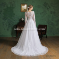 Lace Applique Long Sleeve Custom Made wedding ball gowns for brides